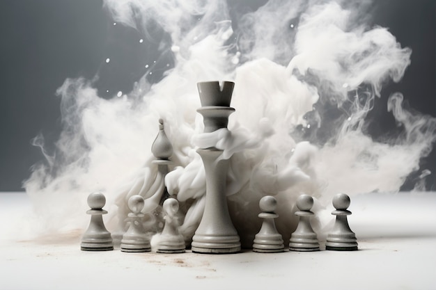 Free photo dramatic chess piece