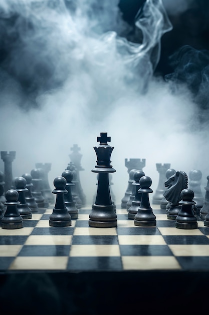 Free photo dramatic chess piece