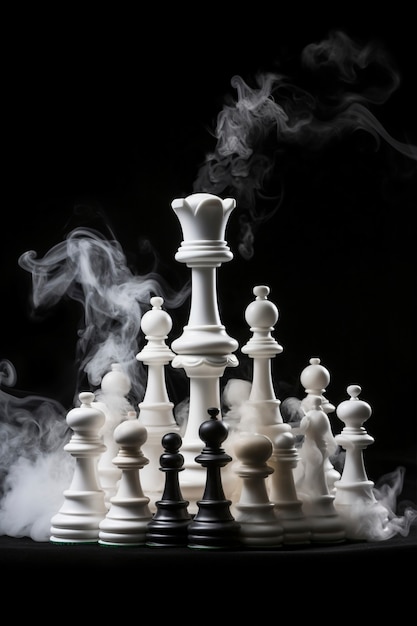 Free photo dramatic chess piece