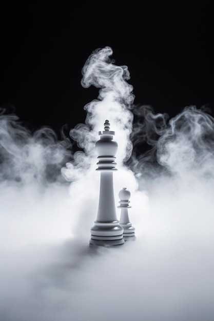 Free photo dramatic chess piece