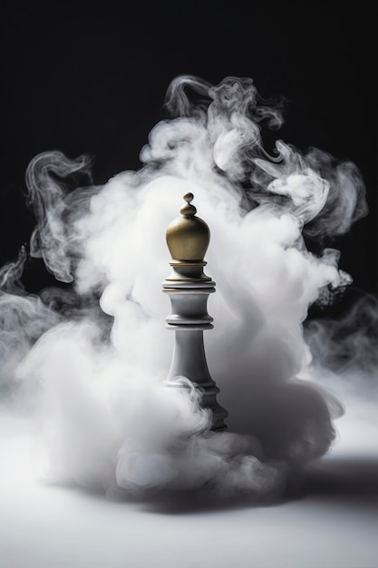 Бесплатное фото Драматическая шахматная фигура