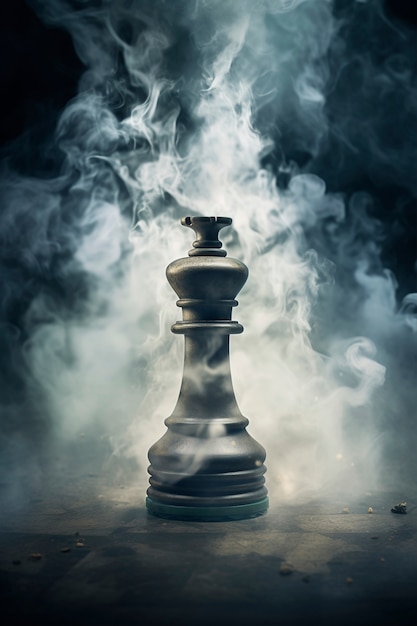 Free photo dramatic chess piece