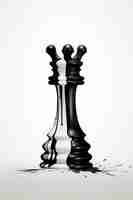 Free photo dramatic chess piece