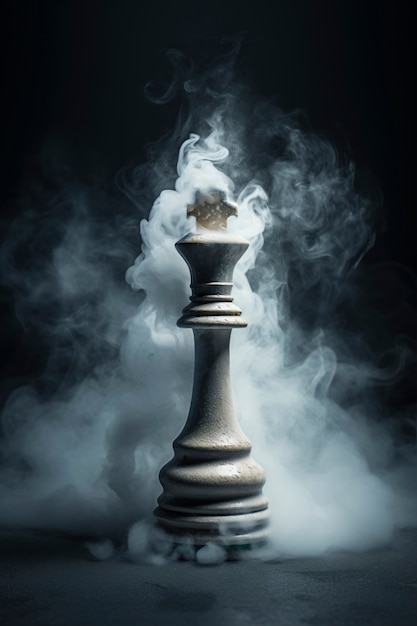 Free photo dramatic chess piece