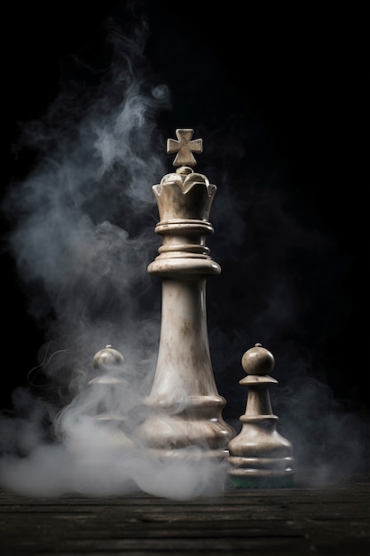 Free photo dramatic chess piece