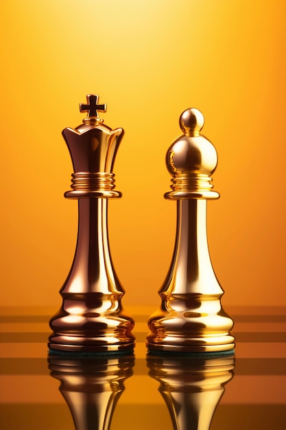 Free photo dramatic chess piece