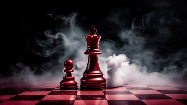 Free photo dramatic chess piece