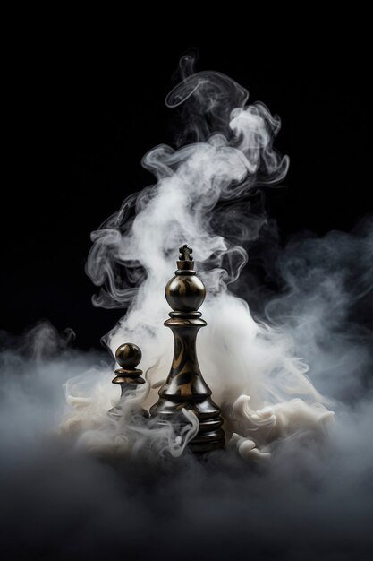 Free photo dramatic chess piece