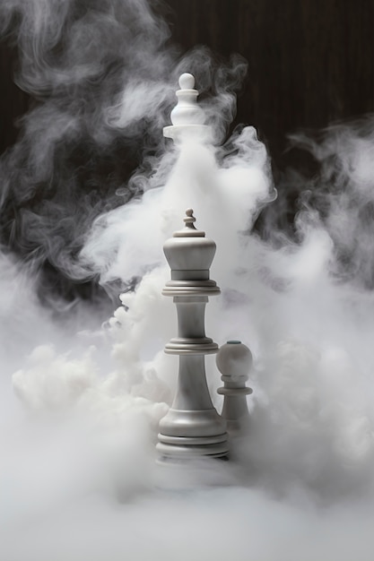 Free photo dramatic chess piece