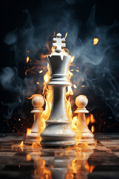 Free photo dramatic chess piece