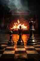 Free photo dramatic chess piece