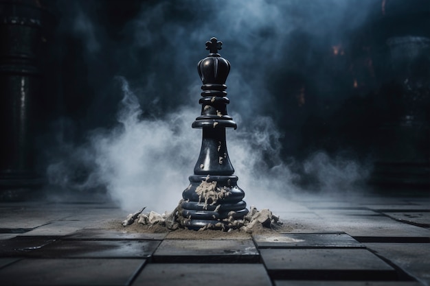 Free photo dramatic chess piece