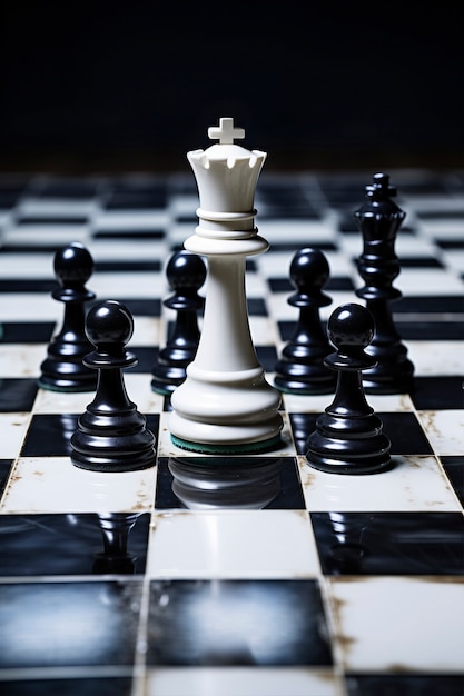 Free photo dramatic chess piece