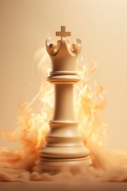 Free photo dramatic chess piece