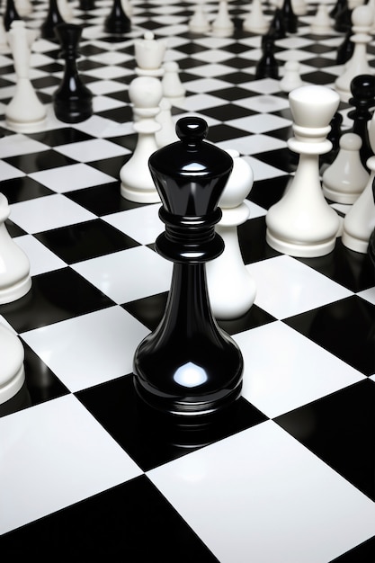 Free photo dramatic chess piece