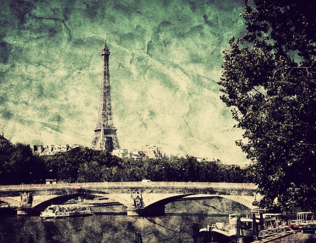 Free photo drawing paris