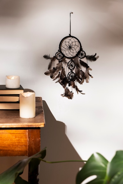 Free photo dream catcher indoors still life