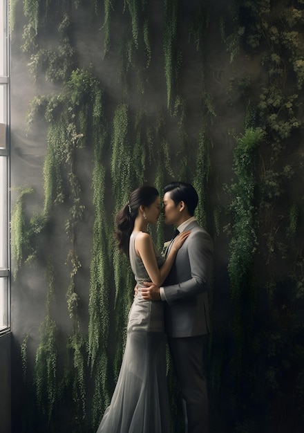 Free photo dream scape green wedding photography