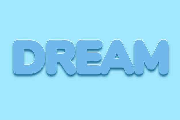 Dream word in bold text style