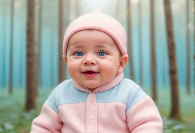 Foto gratuita ragazzo estetico sognante che celebra la giornata dei bambini