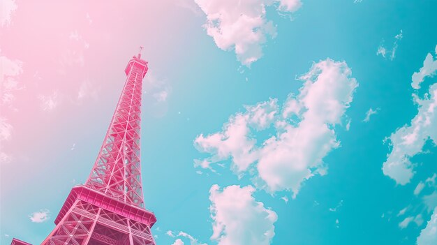 Dreamy atmosphere and pastel colored scene for travel content