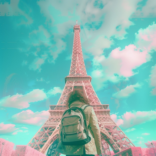 Free photo dreamy atmosphere and pastel colored scene for travel content