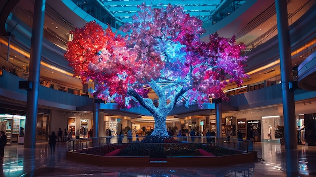 Foto gratuita l'interno sognante del centro commerciale