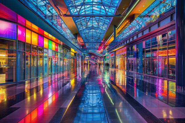 Free photo dreamy interior of mall