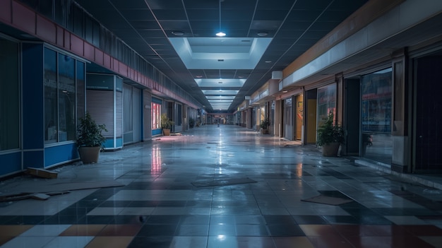 Free photo dreamy interior of mall