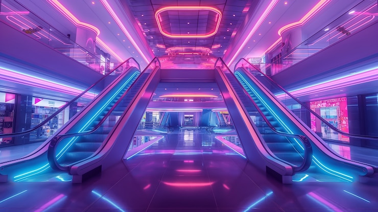 Free Photo dreamy interior of mall