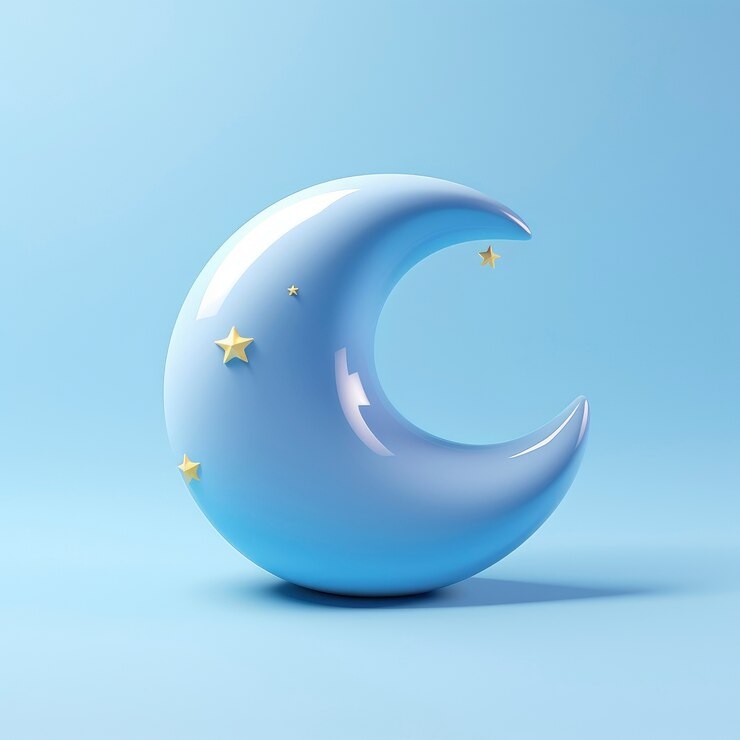 Free Photo dreamy moon with stars