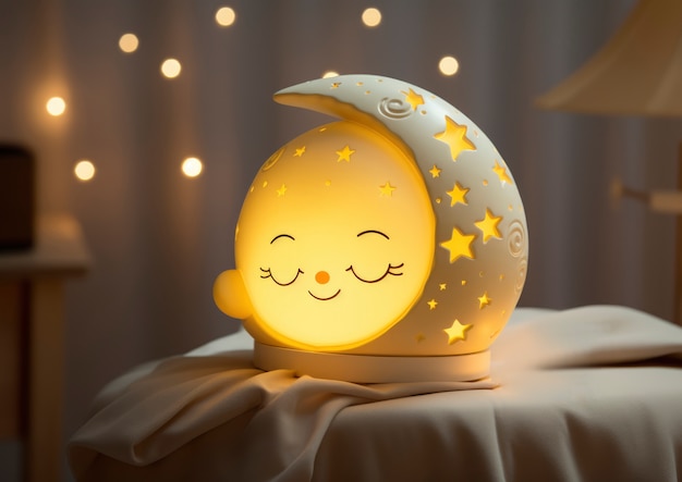 dreamy moon with stars