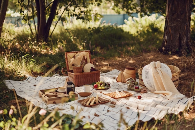 Dreamy picnic still life