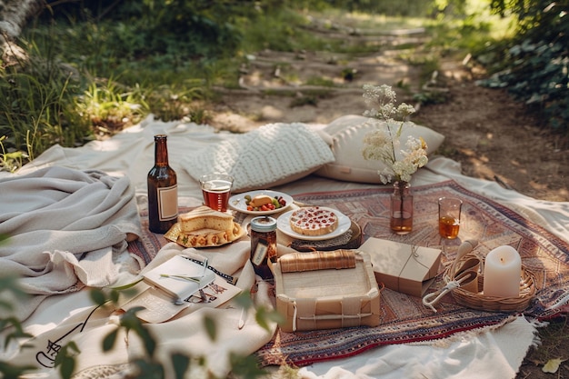 Dreamy picnic still life