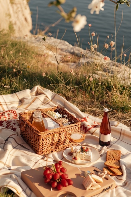 Foto gratuita picnic onirico, natura morta.