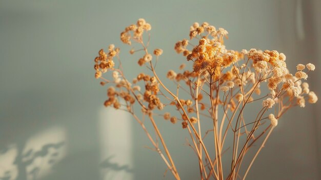 Dried autumn flowers representing indian sanchi stupa art