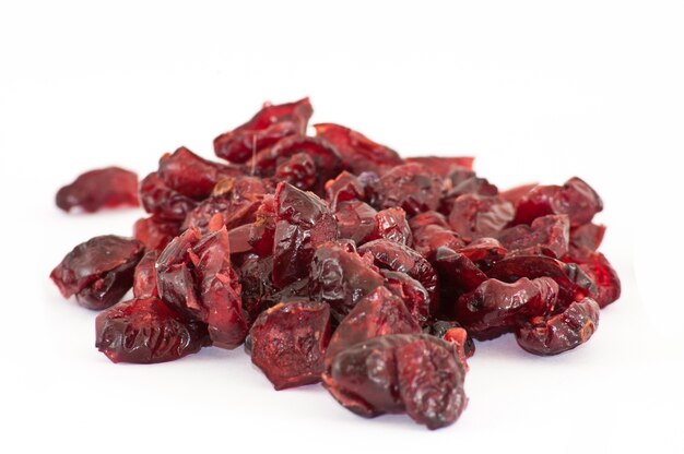 Dried cranberries close up