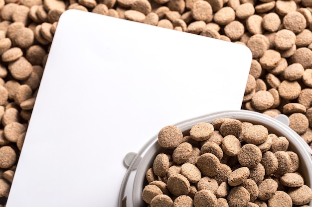 Dried dog food background