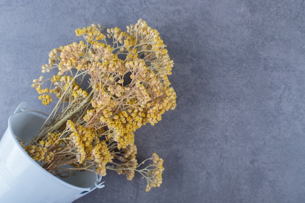 Бесплатное фото Ветка сушеного цветка в ведре