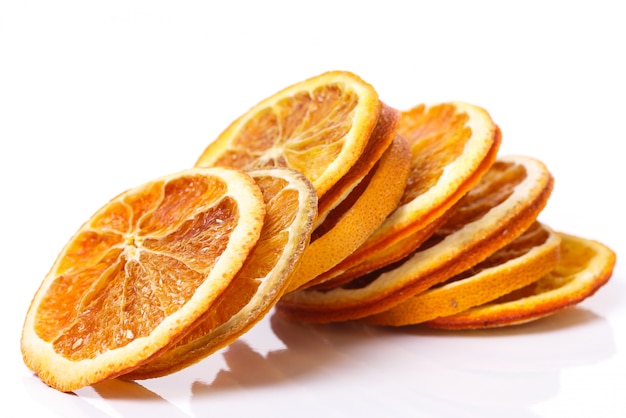 Dried orange on the table