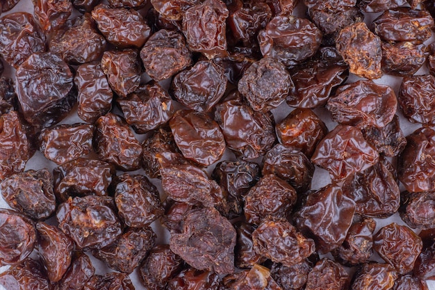 Dried sour cherries isolated in the stock. High quality photo