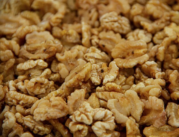 Dried walnut fruit in the stock