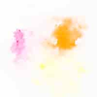 Free photo drops of orange and fuchsia paint