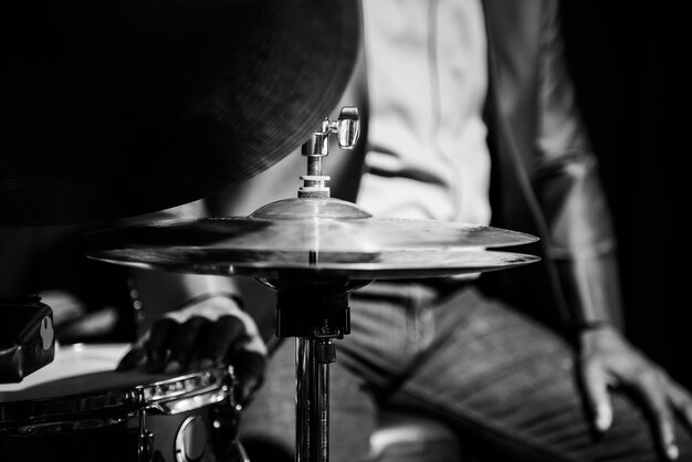 Drummer performing in an event