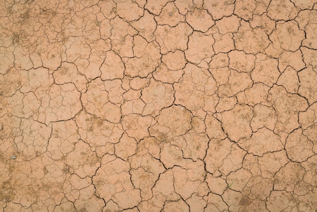 Dry and cracked ground texture .