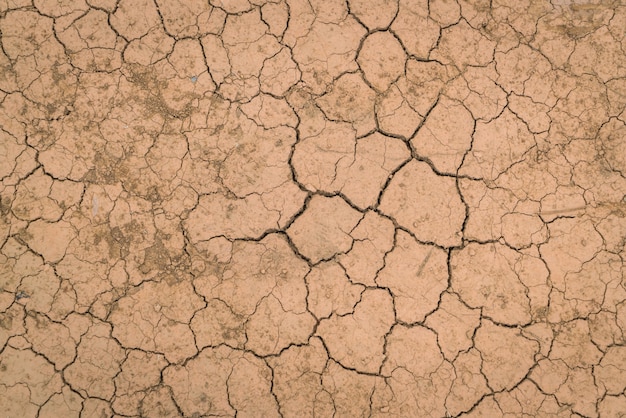 Dry and cracked ground texture .
