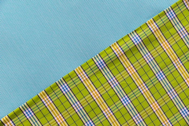 Free photo dual green and blue fabric material