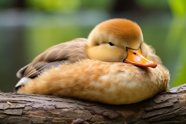 Duck living life in nature