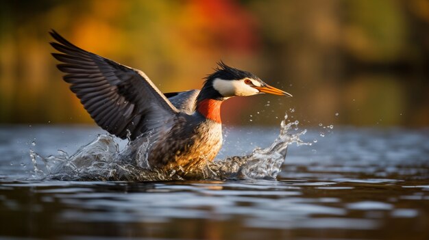 Duck living life in nature