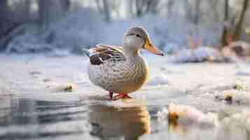 Free photo duck living life in nature